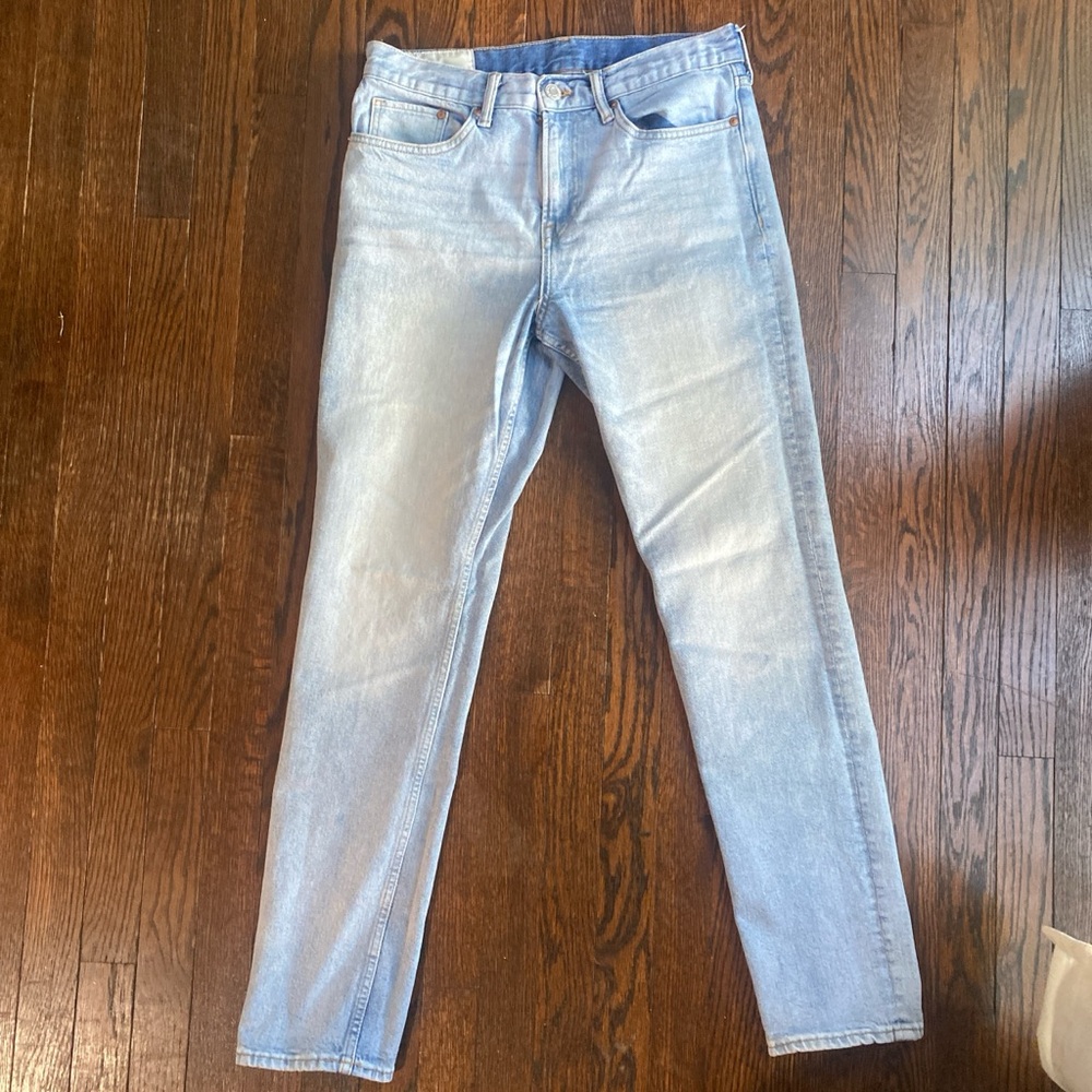 H&M Men's Straight Jeans in Light Blue